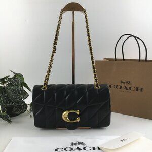 COACH Tabby Shoulder Bag 26 With Pillow Quilting CP150 BLACK / GOLD